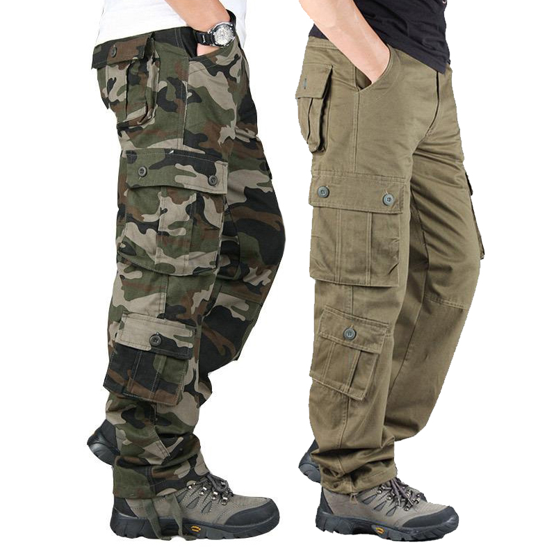 Outdoor Hunting Overalls - กางเกงคาร์โก้ผู้ชายแบบยุทธวิธี กางเกงทำงาน กางเกงสำหรับกิจกรรมกลางแจ้ง เดินป่า ล่าสัตว์ กางเกงผ้าฝ้าย