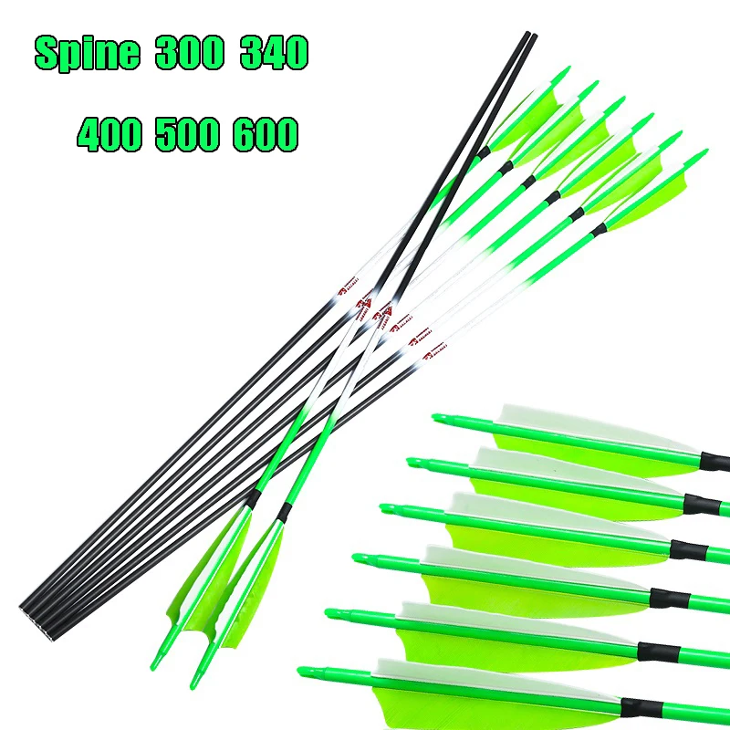 Arrow Carbon Shaft - ลูกศรคาร์บอนสีเขียวสำหรับล่าสัตว์ ยี่ห้อ Linkboy Archery ขนาด 5