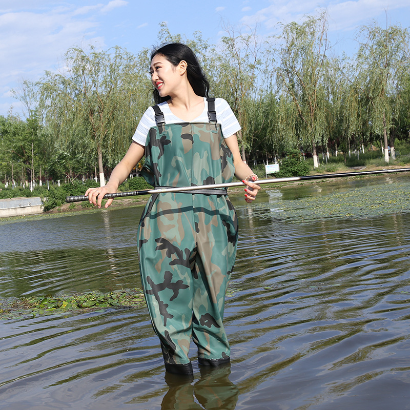 Outdoor Hunting Overalls - EU37-45 กันน้ํา Anti-สวมใส่เสื้อผ้าตกปลารองเท้ากลางแจ้งการล่าสัตว์ซักผ้ารถยนต์ Overalls หน้าอก Waders