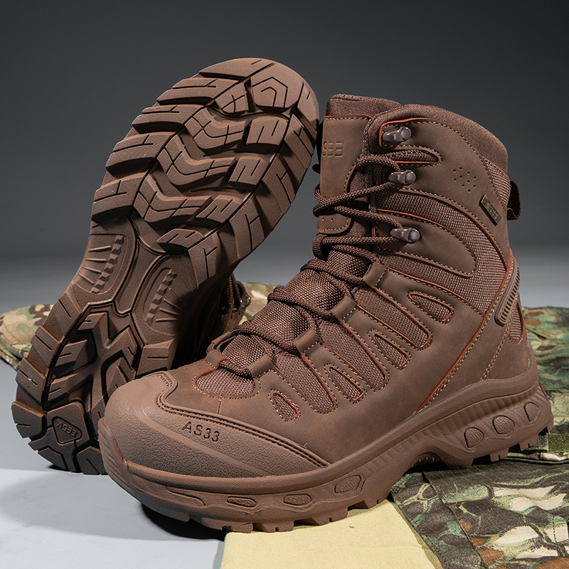Hunting Outdoor Brand - รองเท้าบู๊ททางยุทธวิธีใหม่ ยี่ห้อทหาร สำหรับผู้ชาย ล่าสัตว์ เดินป่า รองเท้าผู้หญิง