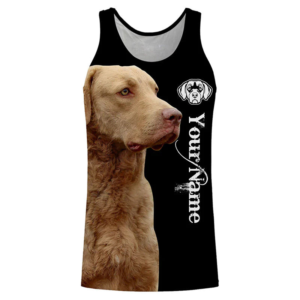 Outdoor Hunting Dogs - เสื้อกล้ามคนรักสุนัขแบบสั่งทำพิเศษ พิมพ์ลาย 3 มิติ ภาพสุนัขล่าสัตว์และสุนัขทำงาน พร้อมชื่อสั่งทำ
