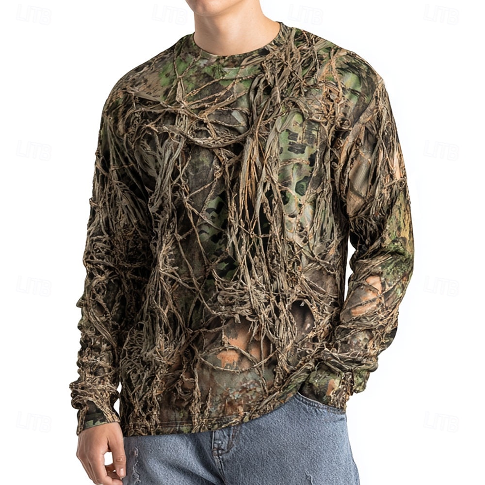 Hunting Outdoors - เต็นท์พรางตัวแบบป๊อปอัพสำหรับล่าสัตว์ ติดตั้งง่าย ใช้เป็นที่พักพิงกลางแจ้ง พร้อมช่องเก็บของ สำหรับล่ากวาง ไก่งวง