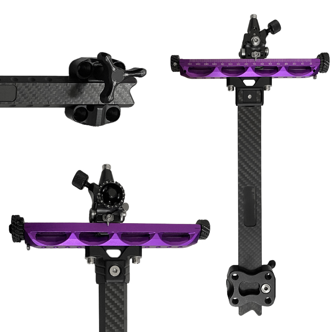 Arrow Carbon Shaft - 1 ชิ้น ชุดติดตั้งศูนย์เล็งธนูแบบปรับได้ โครงคาร์บอนไฟเบอร์ แม่นยำ ใช้ได้ทั้งมือขวาและมือซ้าย