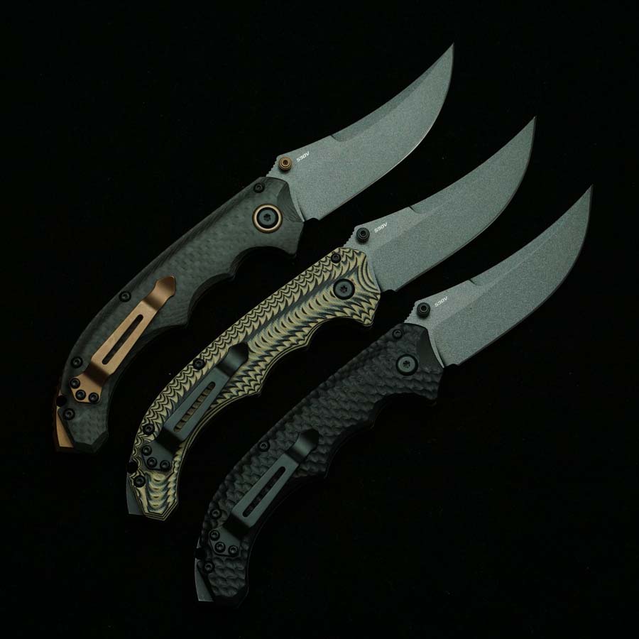 Best Hunting Outdoor Knife - มีดพับขนาดเล็ก รุ่น 865 Mini Bedlam วัสดุคาร์บอนไฟเบอร์/G10