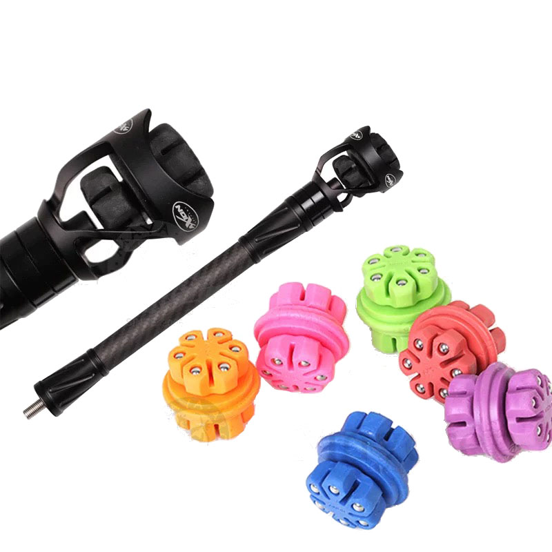 Arrow Carbon Shaft - อุปกรณ์เสริมสำหรับการยิงธนู: ตัวลดแรงสั่นสะเทือนหลากสีสัน, ตัวปรับสมดุลน้ำหนัก, ตัวลดแรงสั่นสำหรับธนูรีเคิร์ฟ