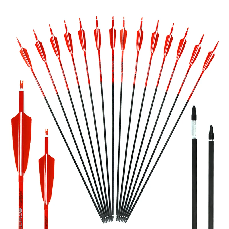 Arrow Carbon Shaft - 6 ชิ้น/12 ชิ้น/24 ชิ้น แกนลูกศรคาร์บอนแท้ ID6.2