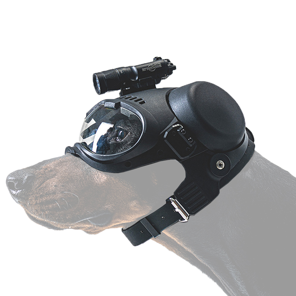 Outdoor Hunting Dogs - หมวกนิรภัยสุนัขแบบยุทธวิธี K9 พร้อมแว่นตา สำหรับสุนัขขนาดใหญ่ ใช้สำหรับการล่าสัตว์ ฝึกซ้อม