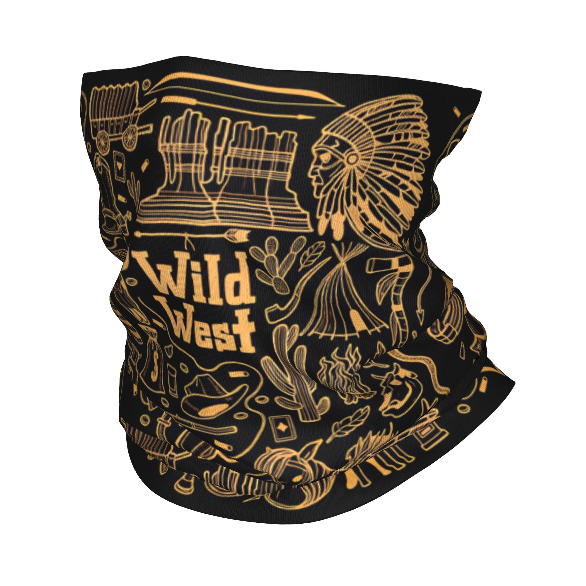 Wildman Hunting & Outdoor Polokwane Photos - หน้ากากกันลมสำหรับกีฬากลางแจ้ง ลาย Wild West สำหรับปั่นจักรยาน เนื้อผ้านุ่ม