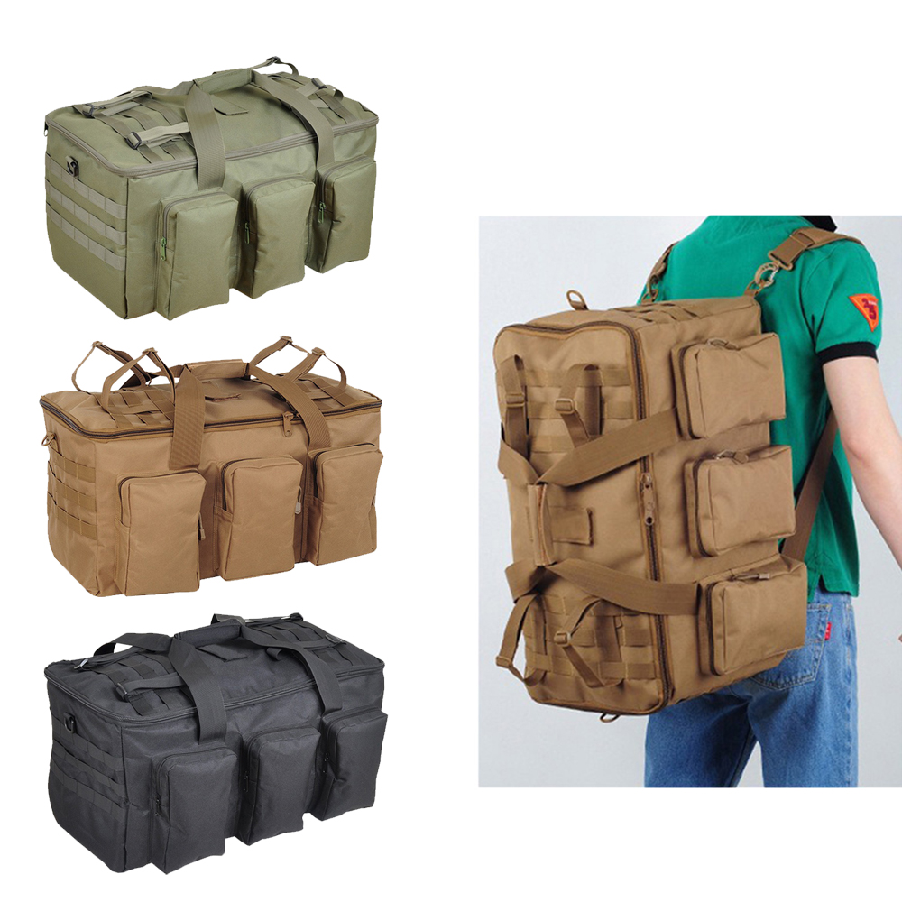 Outdoor Hunting Vehicle - ยุทธวิธีกีฬากลางแจ้ง MOLLE Rucksack การล่าสัตว์ Mountaine กระเป๋าเดินทางไหล่กระเป๋าขนาดใหญ่ความจุเดินป่าติดตั้งกระเป๋าเป้สะพายหลัง