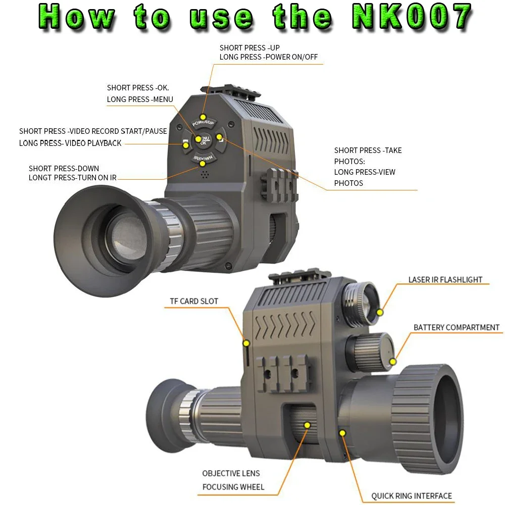 Megaorei NK007plus 200-400M Mo - Outdoor Hunting Digital Night Vision บทวิจารณ์และราคา
