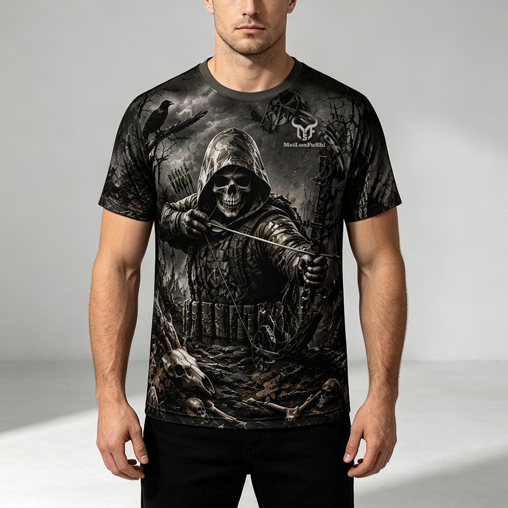 เสื้อยืดพิมพ์ลาย 3 มิติ ลายหัว - Outdoor Hunting Graphic Tees บทวิจารณ์และราคา