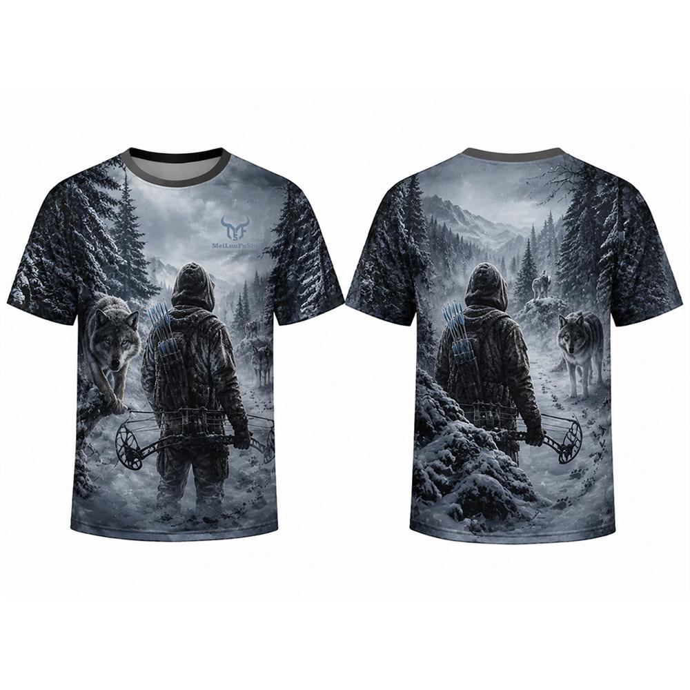 เสื้อยืดพิมพ์ลาย 3 มิติ ลายหัว - Outdoor Hunting Graphic Tees บทวิจารณ์และราคา