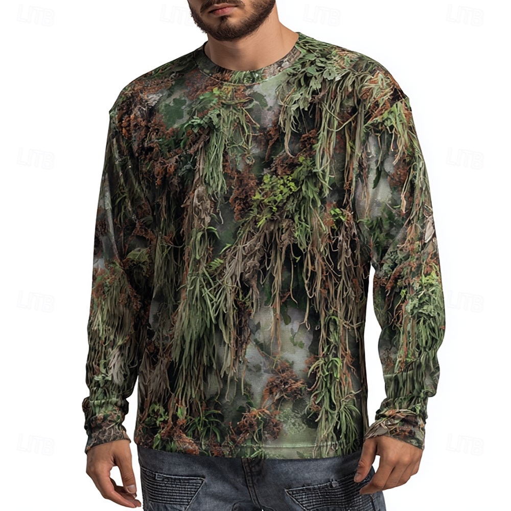 เสื้อแขนยาวลายพรางสัตว์สำหรับผ - Outdoor Hunting Graphic Tees บทวิจารณ์และราคา