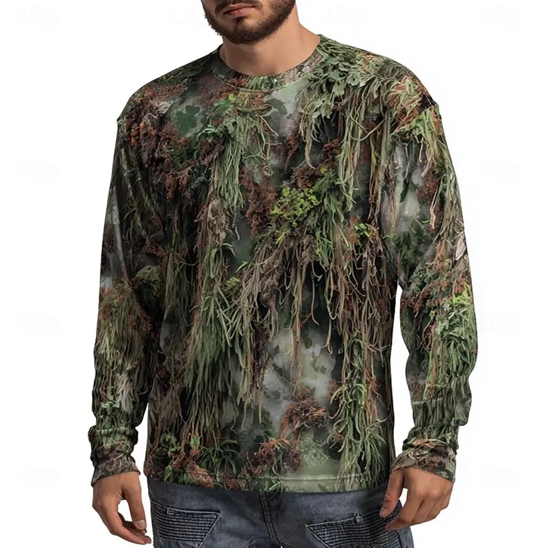 เสื้อแขนยาวลายพรางสัตว์สำหรับผ - Outdoor Hunting Graphic Tees บทวิจารณ์และราคา