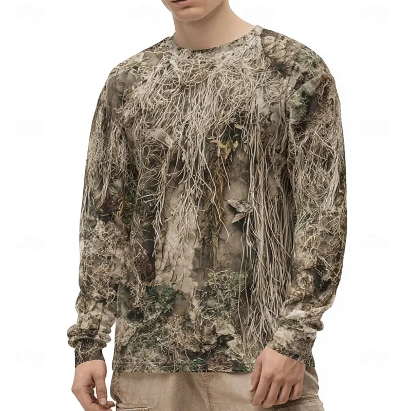 เสื้อแขนยาวลายพรางสัตว์สำหรับผ - Outdoor Hunting Graphic Tees บทวิจารณ์และราคา