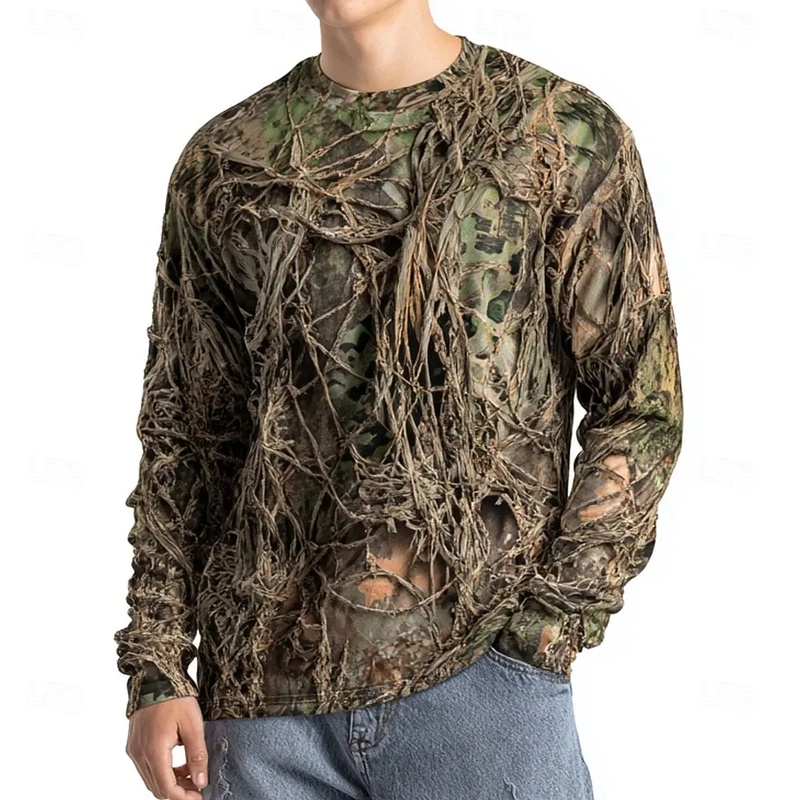 เสื้อแขนยาวลายพรางสัตว์สำหรับผ - Outdoor Hunting Graphic Tees บทวิจารณ์และราคา