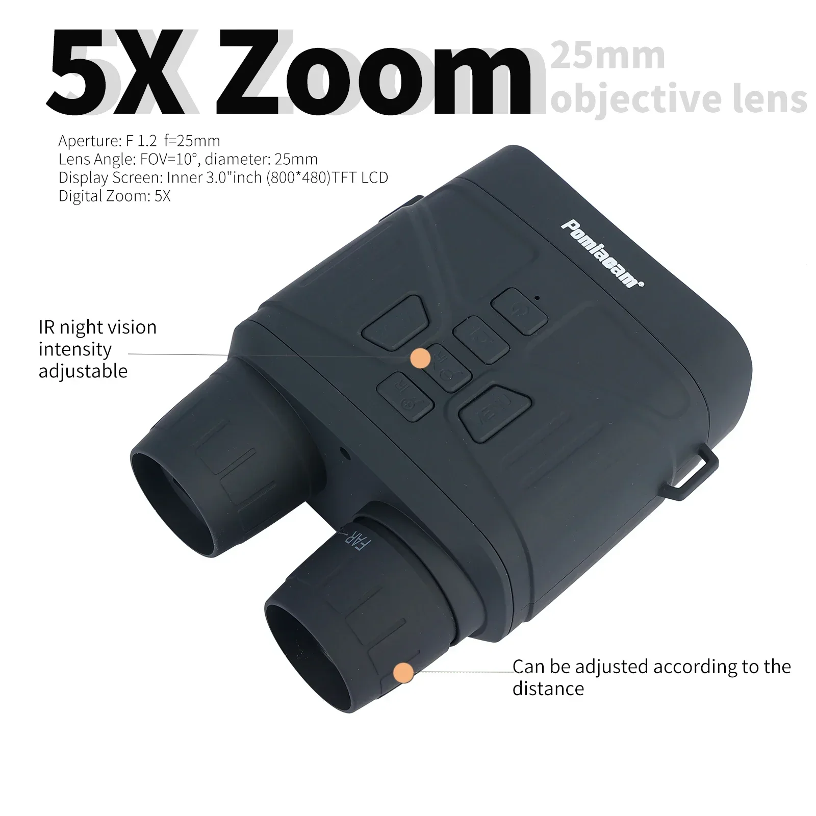 12 ล้านพิกเซลกล้องส่องทางไกลอิ - Outdoor Hunting Digital Night Vision บทวิจารณ์และราคา