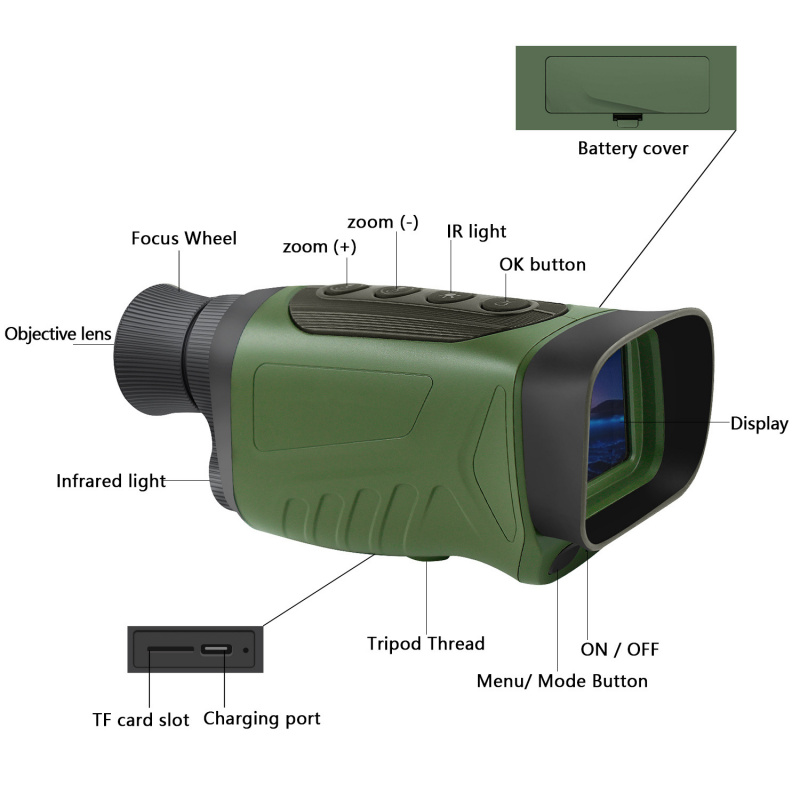 อุปกรณ์มองกลางคืนสำหรับการล่าส - Outdoor Hunting Digital Night Vision บทวิจารณ์และราคา