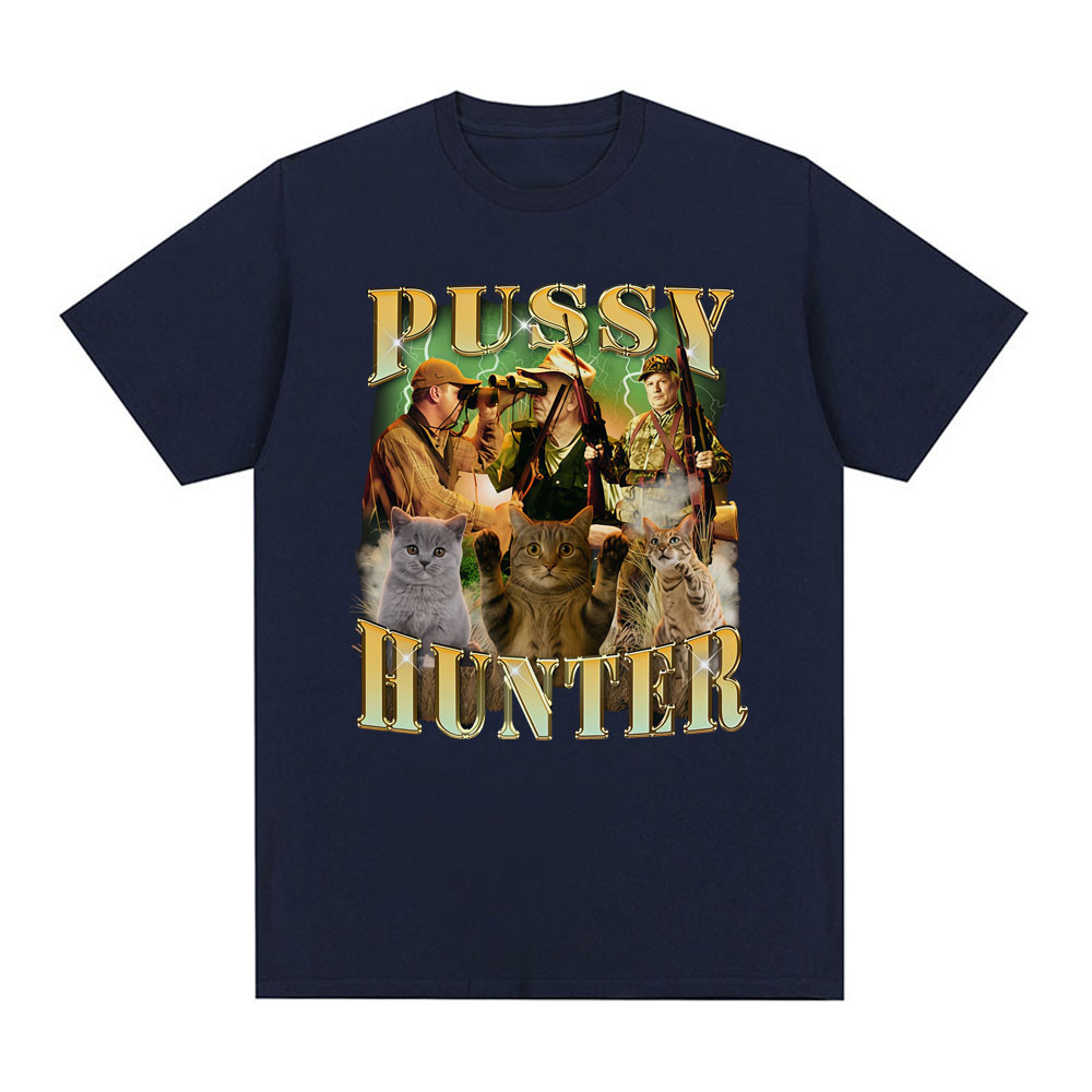 เสื้อยืดลายกราฟิกแมววินเทจสำหร - Outdoor Hunting Graphic Tees บทวิจารณ์และราคา