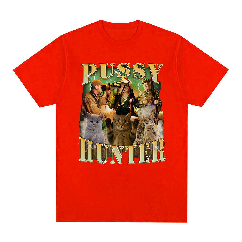 เสื้อยืดลายกราฟิกแมววินเทจสำหร - Outdoor Hunting Graphic Tees บทวิจารณ์และราคา