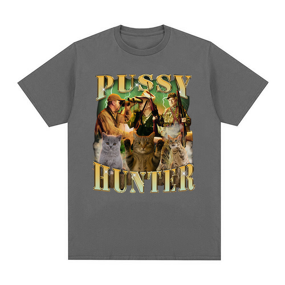 เสื้อยืดลายกราฟิกแมววินเทจสำหร - Outdoor Hunting Graphic Tees บทวิจารณ์และราคา