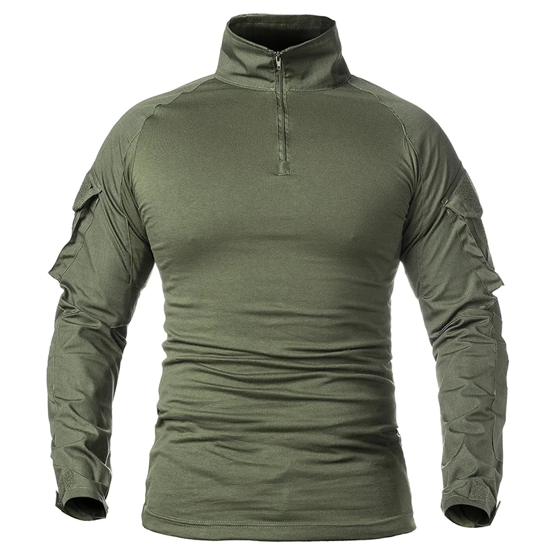 เสื้อเชิ้ตแขนยาวลายพรางคอซิปผ้ - Hunting Outdoor Apparel บทวิจารณ์และราคา